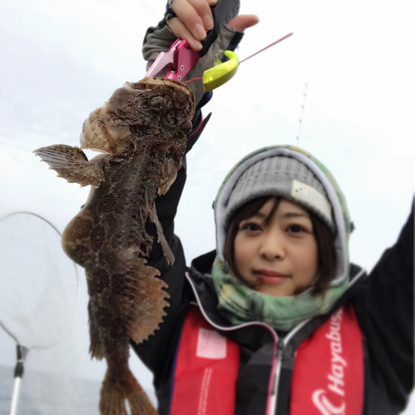 カジカ釣り 北海道余市 ハヤブサlady 隼華 Hayaka