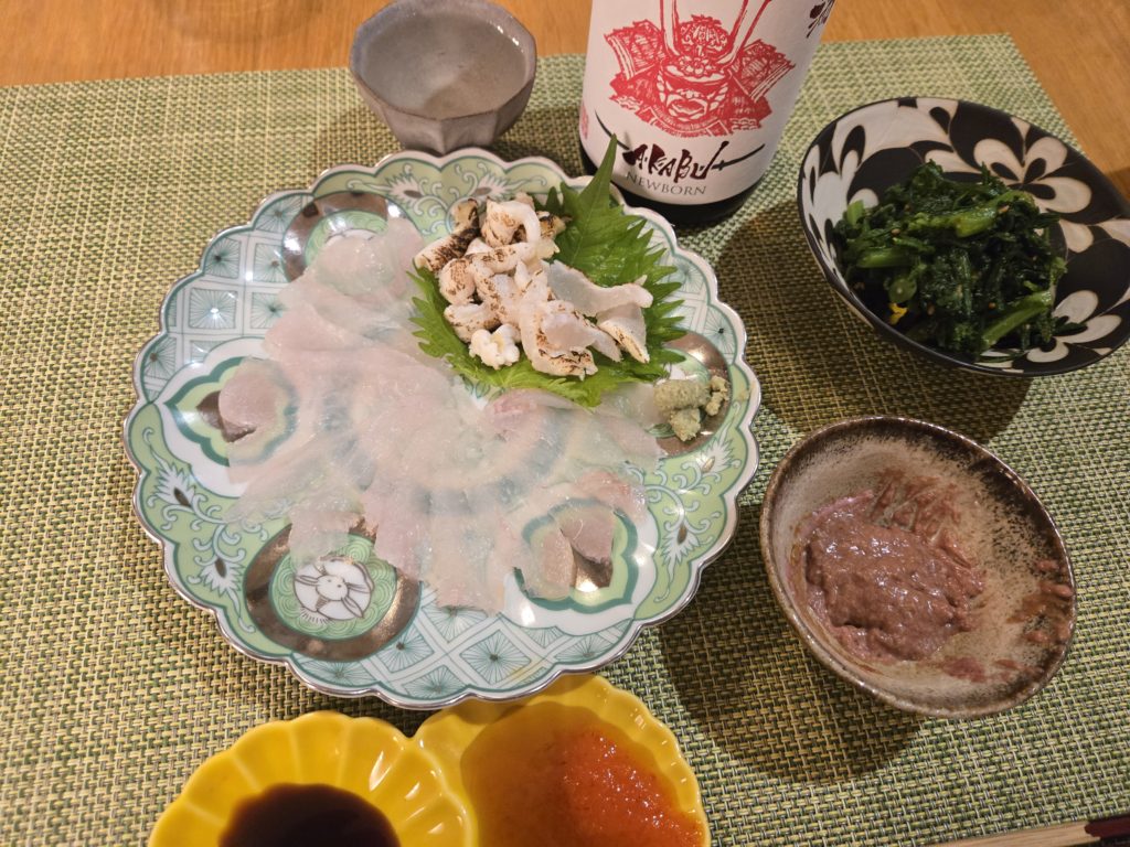 カワハギのお造り