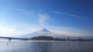 河口湖から望む富士山✨