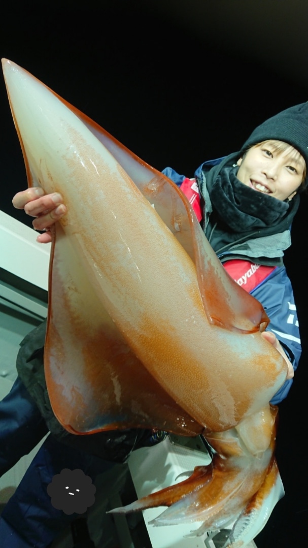 初のタルイカジギング In竹宝丸 様 ハヤブサlady 隼華 Hayaka