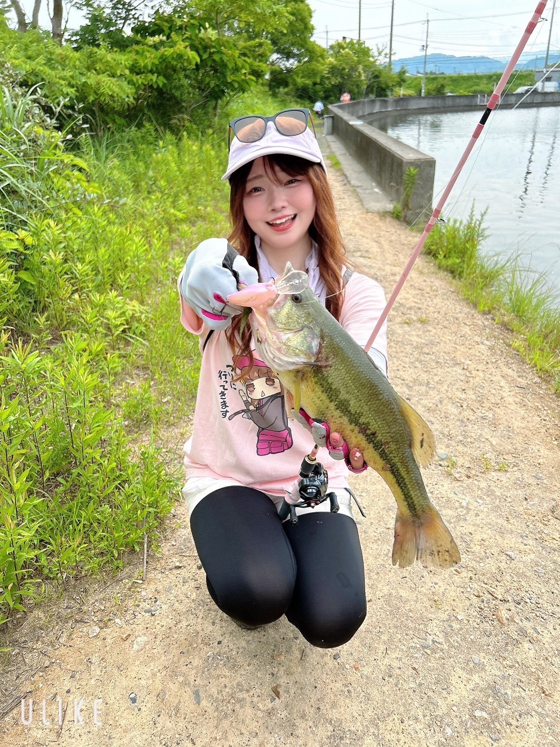 らぷみん】釣り堀でバス釣り🎣@9期メンバーらぷみん | ハヤブサLady 隼