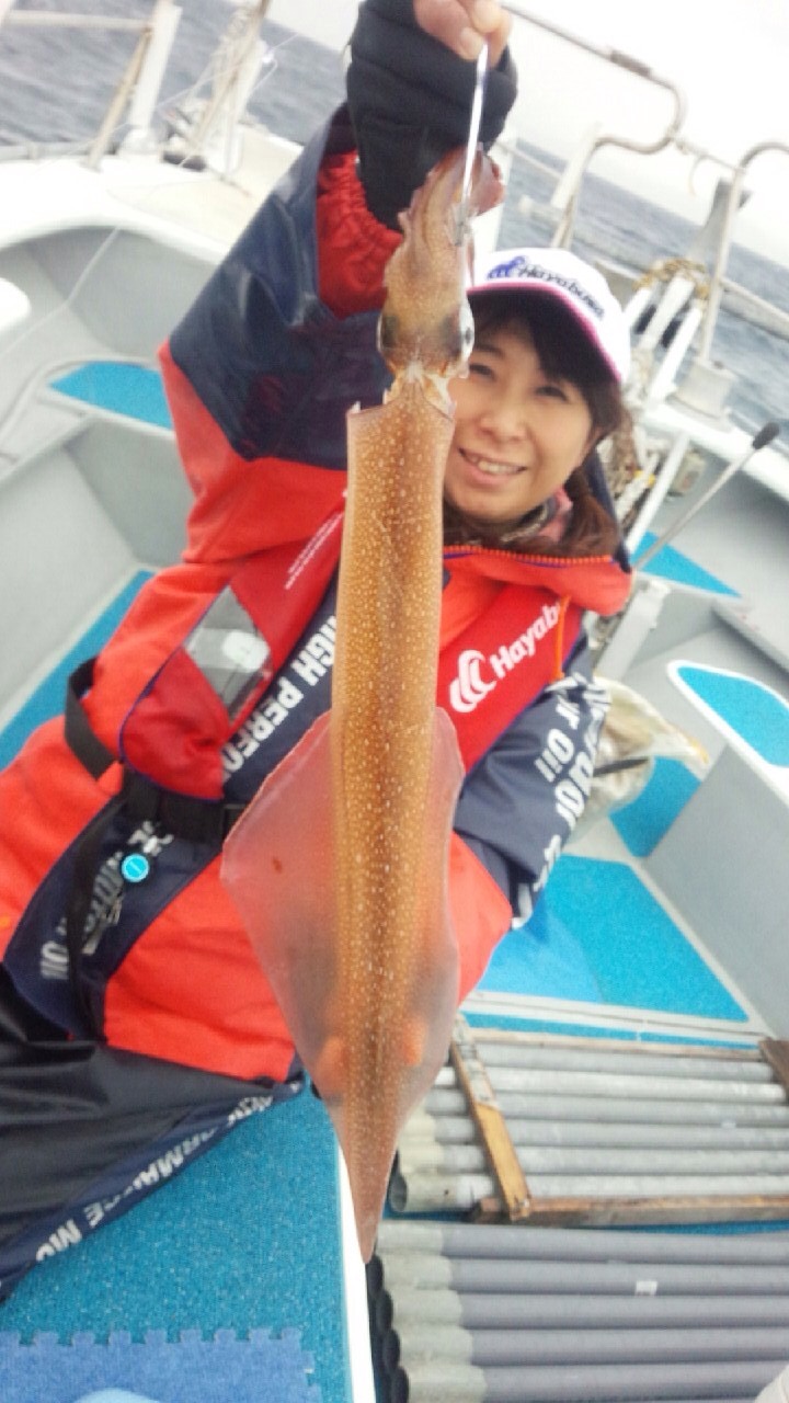 四年越しのヤリイカ 沼津港 石花海 ハヤブサlady 隼華 Hayaka